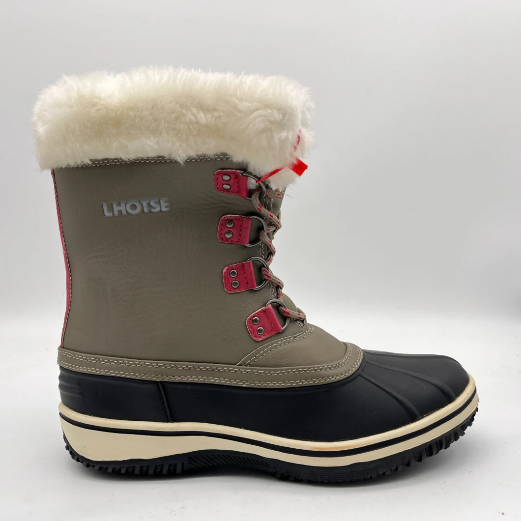 Winter Round Head Keep Warm Boots Women Large Size Long Barrel Snow Boots