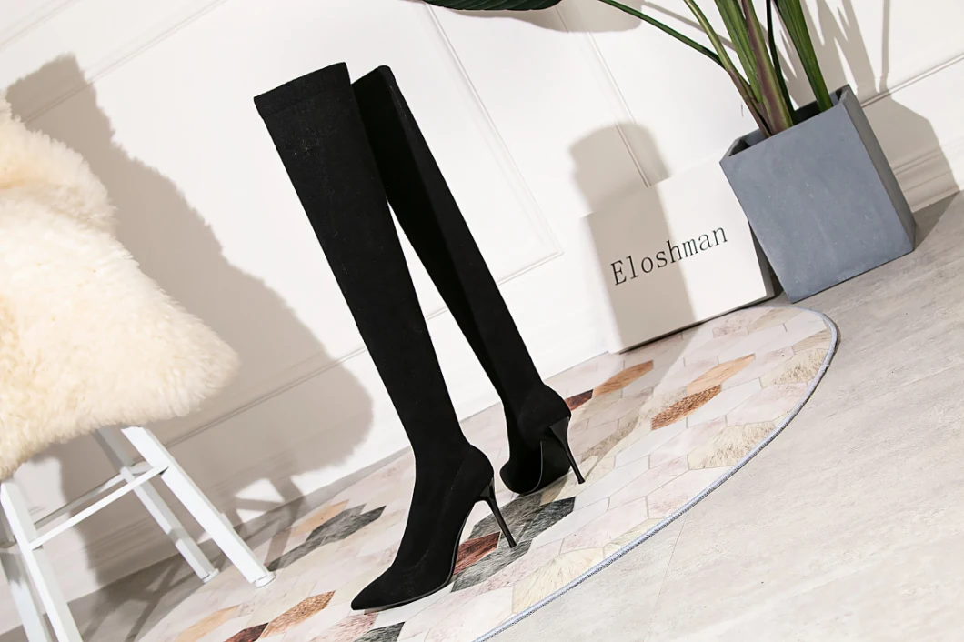 2021 New Hot Style Stiletto Heels Sexy Unique Pointed Women High Heel Long-Boots Pumps