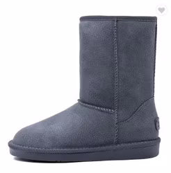 Venda por atacado Botas de couro de neve OEM personalizadas para neve no tornozelo Botas peludas para mulheres com pele feminina