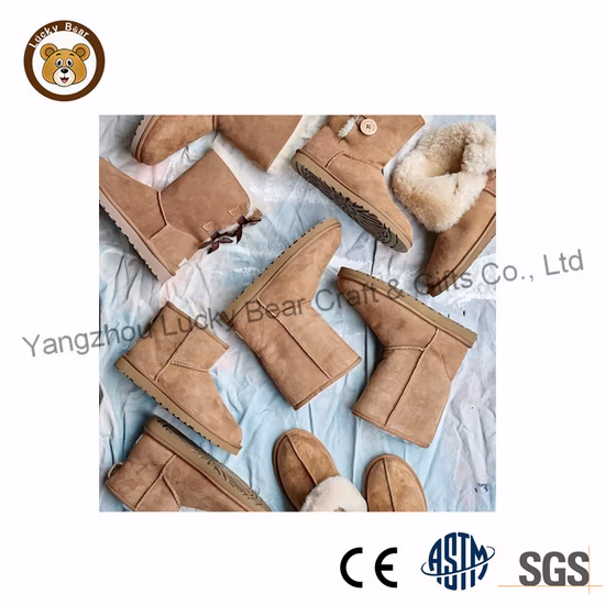 Sapatos masculinos de camurça de vaca para inverno botas quentes para neve botas à prova d'água