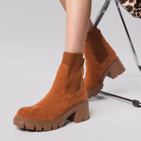Sapatos casuais femininos moda inverno botas simples femininas até o tornozelo